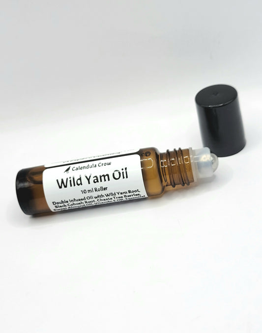 WILD YAM OIL - 10ml Roller Chaste Berries, Black Cohosh, & Wild Yam Infused Oil