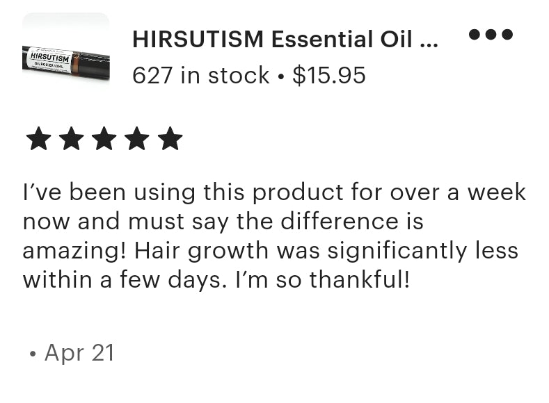 HIRSUTISM OIL - Hair Growth Inhibitor - Face & Body 10ml Roller