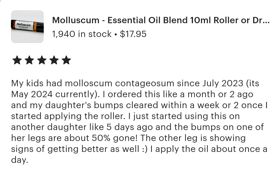 Molluscum Contagiosum Oil - ADULT STENGTH - Dropper Bottle