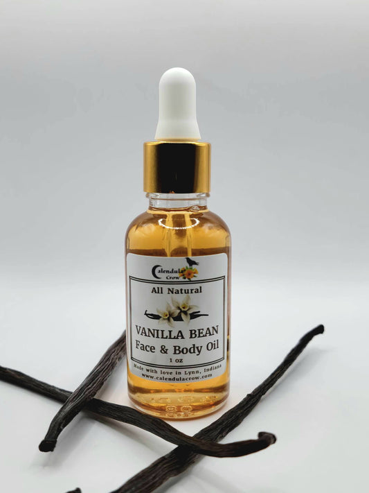 VANILLA BEAN FACE & BODY OIL - All Natural - No Essential Oils
